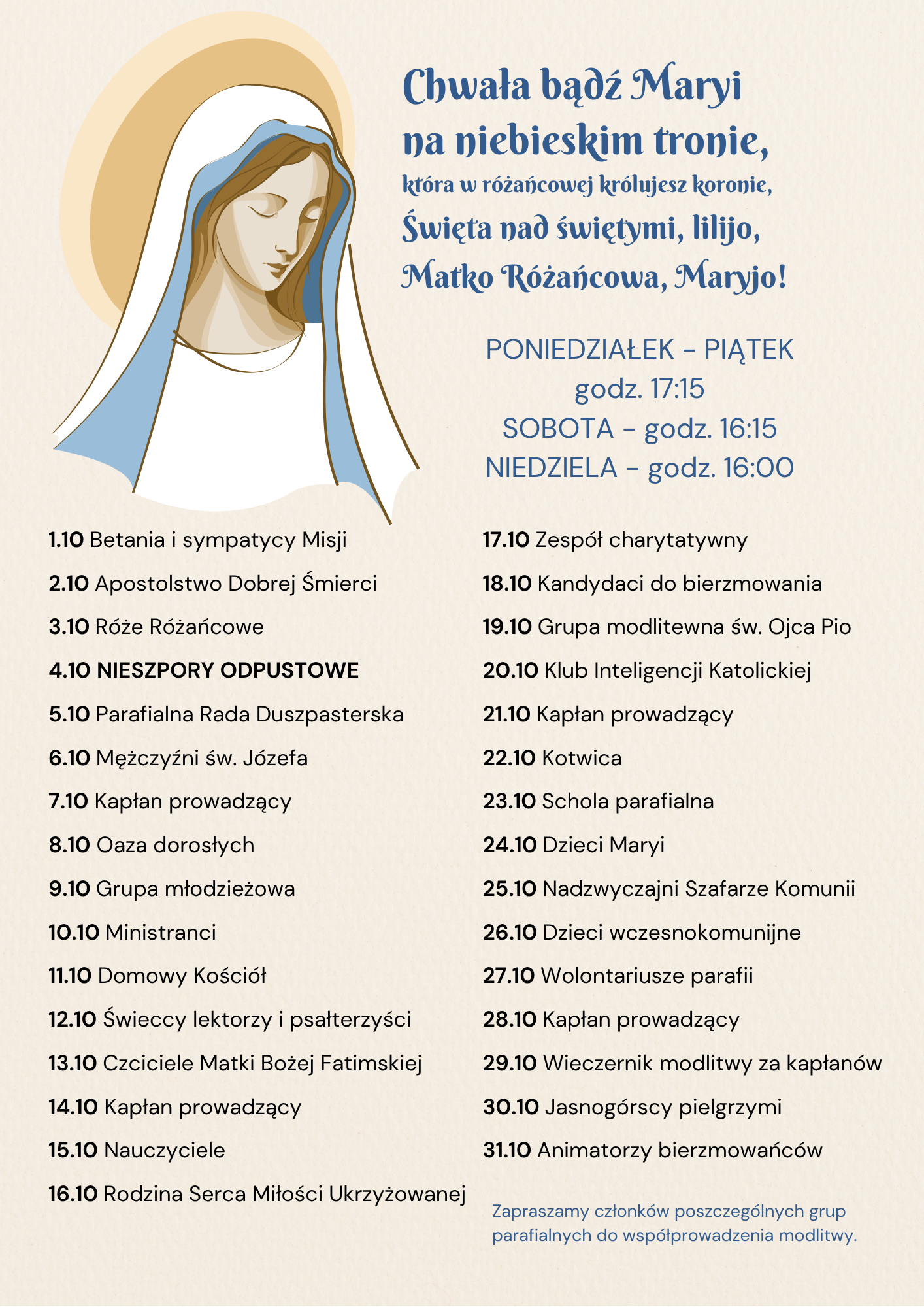 Różaniec w październiku